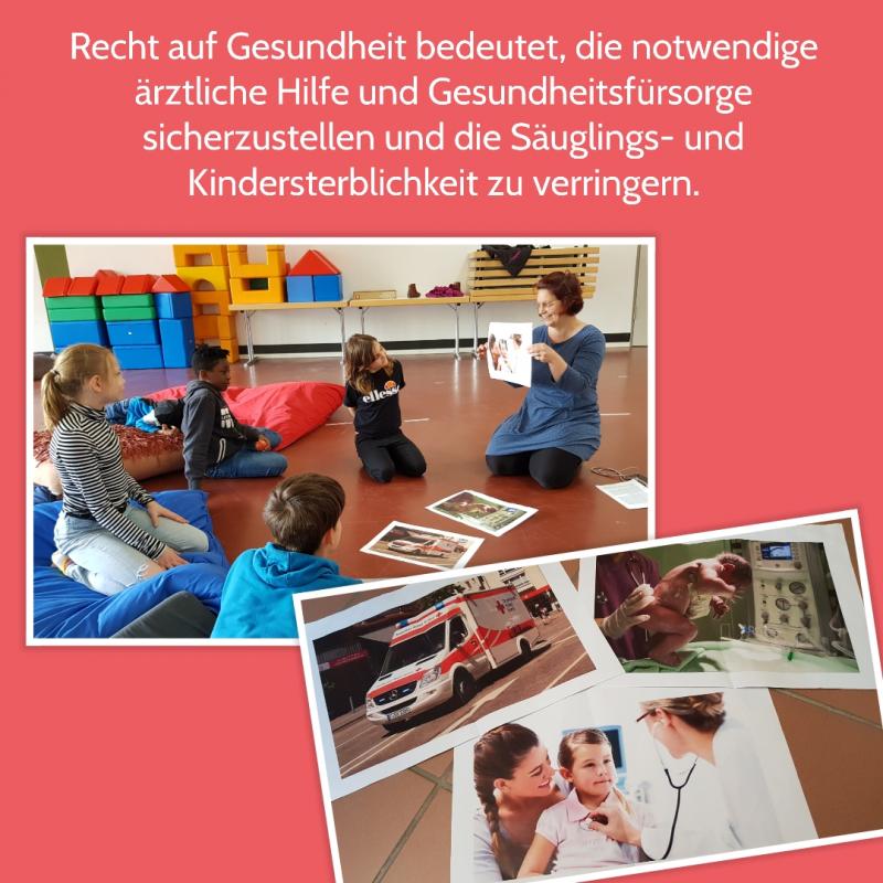 Kinderrechtekalender Jugendeinrichtung Schloss Stutensee, April, Gesundheit