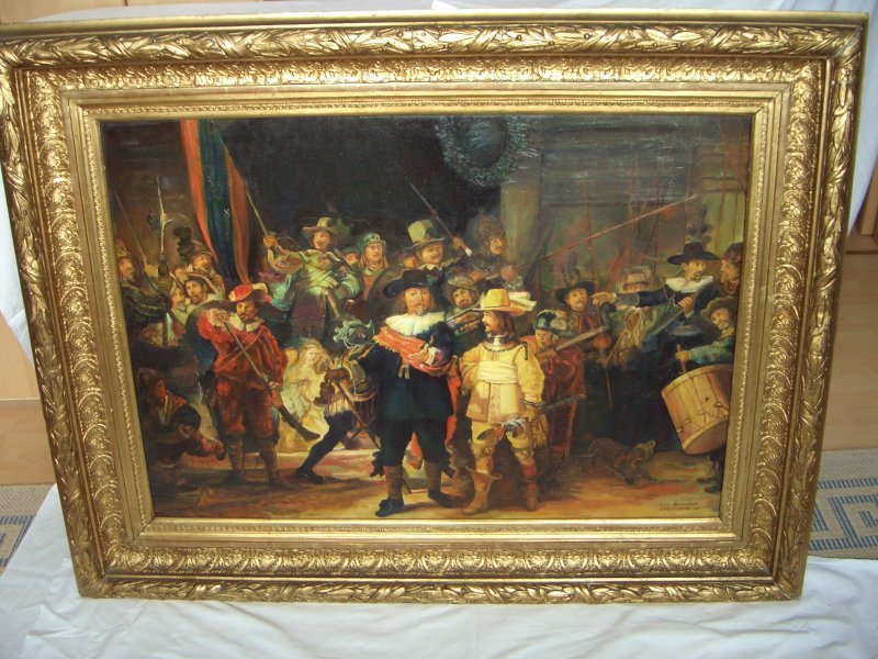 Die detailreiche Kopie von Rembrandts berühmter „Nachtwache“