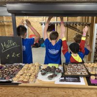 Unser kleiner Muffin-Stand im Karlsruher Musikclub Substage.